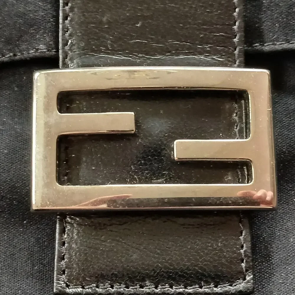 Authentic Fendi Mamma Black Neoprene Baguette Shoulder Bag COA Verified Seller - Picture 8 of 16